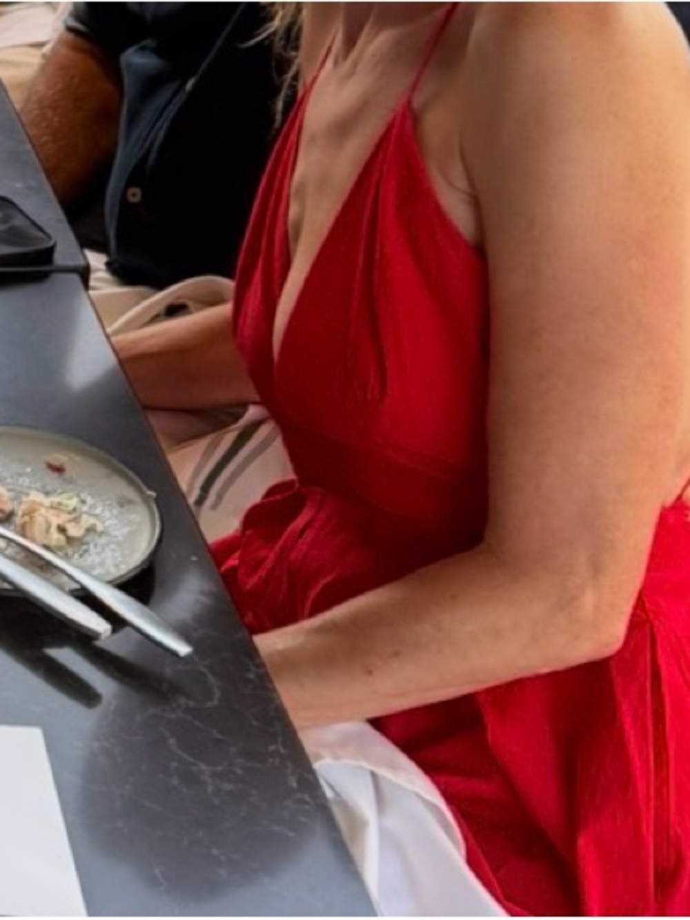 Zara Red Strappy V-Neck Maxi Dress - Picture 5 of 5